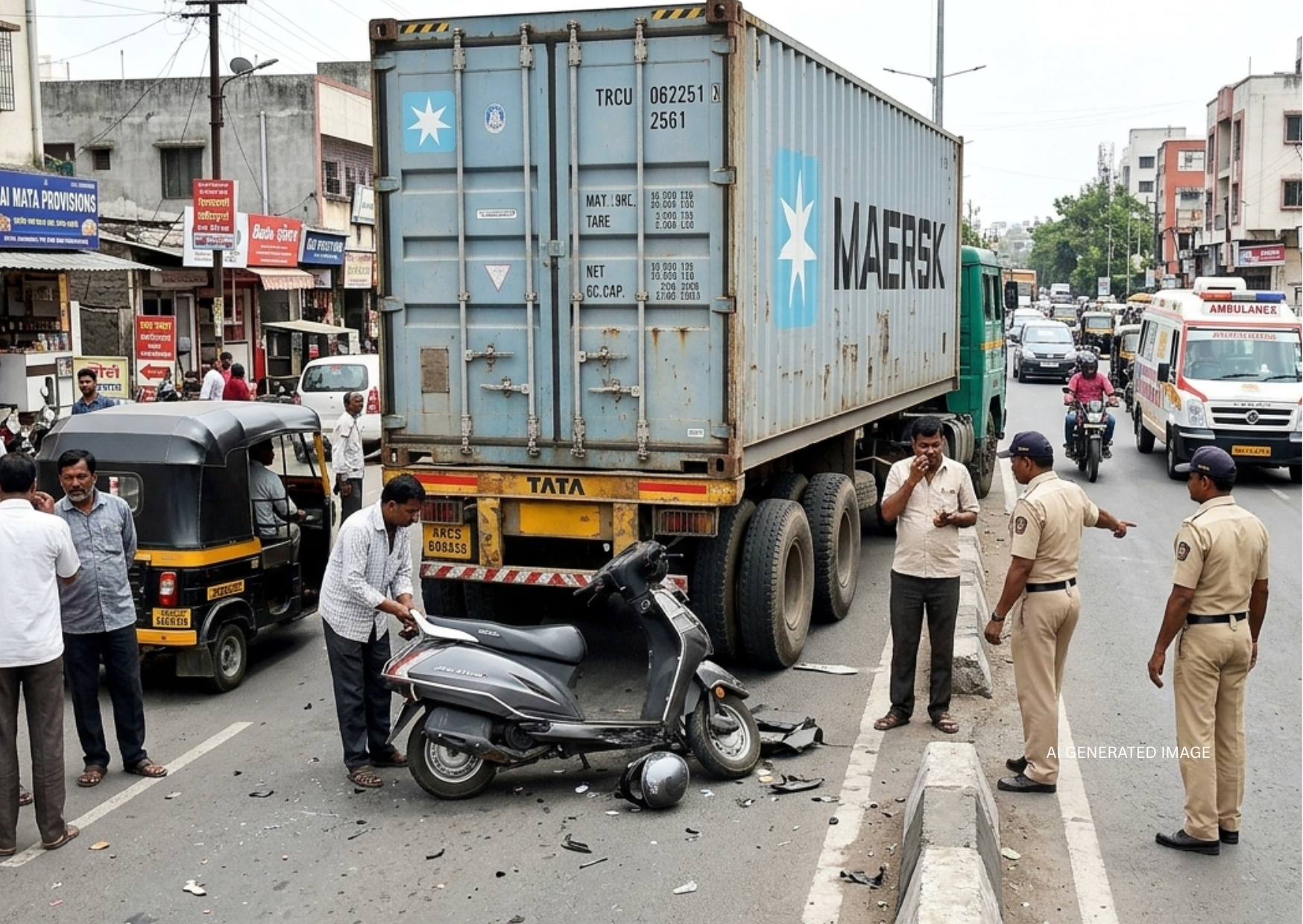 pune-katraj-kondhwa-container-accident-schoolgirl-death