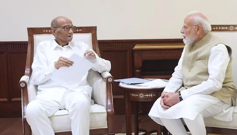 PM Modi Sharad Pawar Image